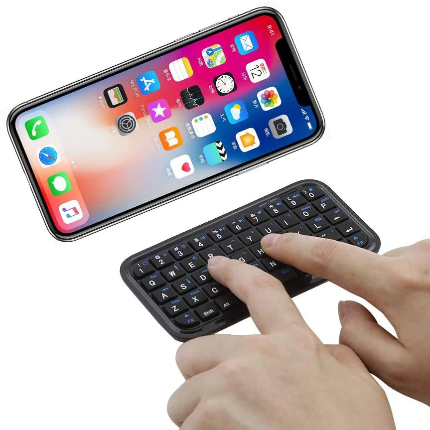 Mini Rechargeable Type-C Bluetooth 3.0 Keyboard – Slim 49-Key Wireless Keypad for Tablets & Smartphones