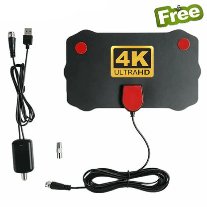 5000 Miles HD Digital TV Antenna - 8K/4K/1080P Indoor HDTV Aerial with 25dB Amplifier for DVB-T/DVB-T2 UHF VHF