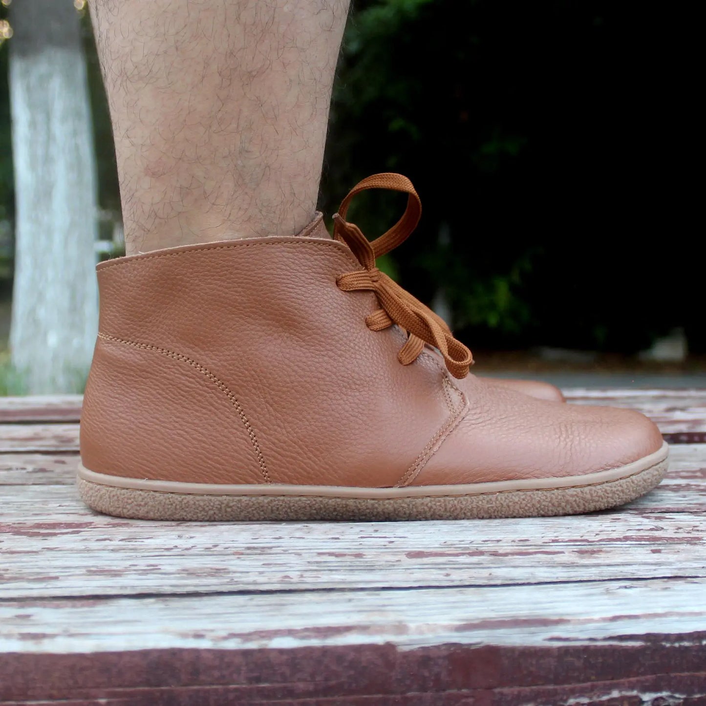 Barefoot Leather Boots for Women & Men – Wool Lining, Zero Drop & Wider Toe Box for Comfort and Support