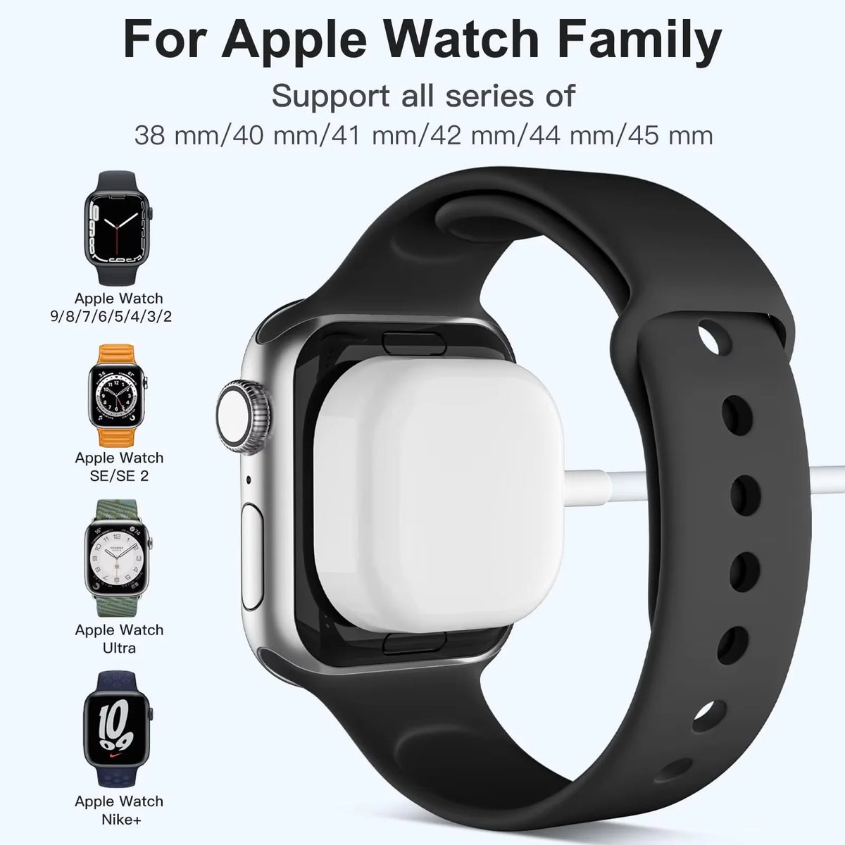 Apple Watch Magnetic USB Charger Cable - Portable Wireless Charging for Apple Watch Series 2–11, SE, SE 2 and Ultra Models