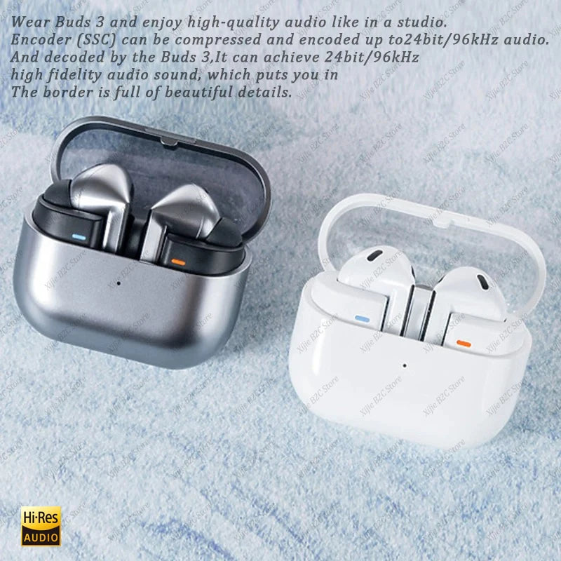 Galaxy Buds 3 Pro Replacement Earbuds – True Wireless Bluetooth Headphones, HiFi Sound, Low-Latency Noise Reduction for iOS, Android & PC