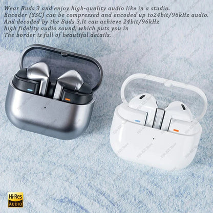 Galaxy Buds 3 Pro Replacement Earbuds – True Wireless Bluetooth Headphones, HiFi Sound, Low-Latency Noise Reduction for iOS, Android & PC