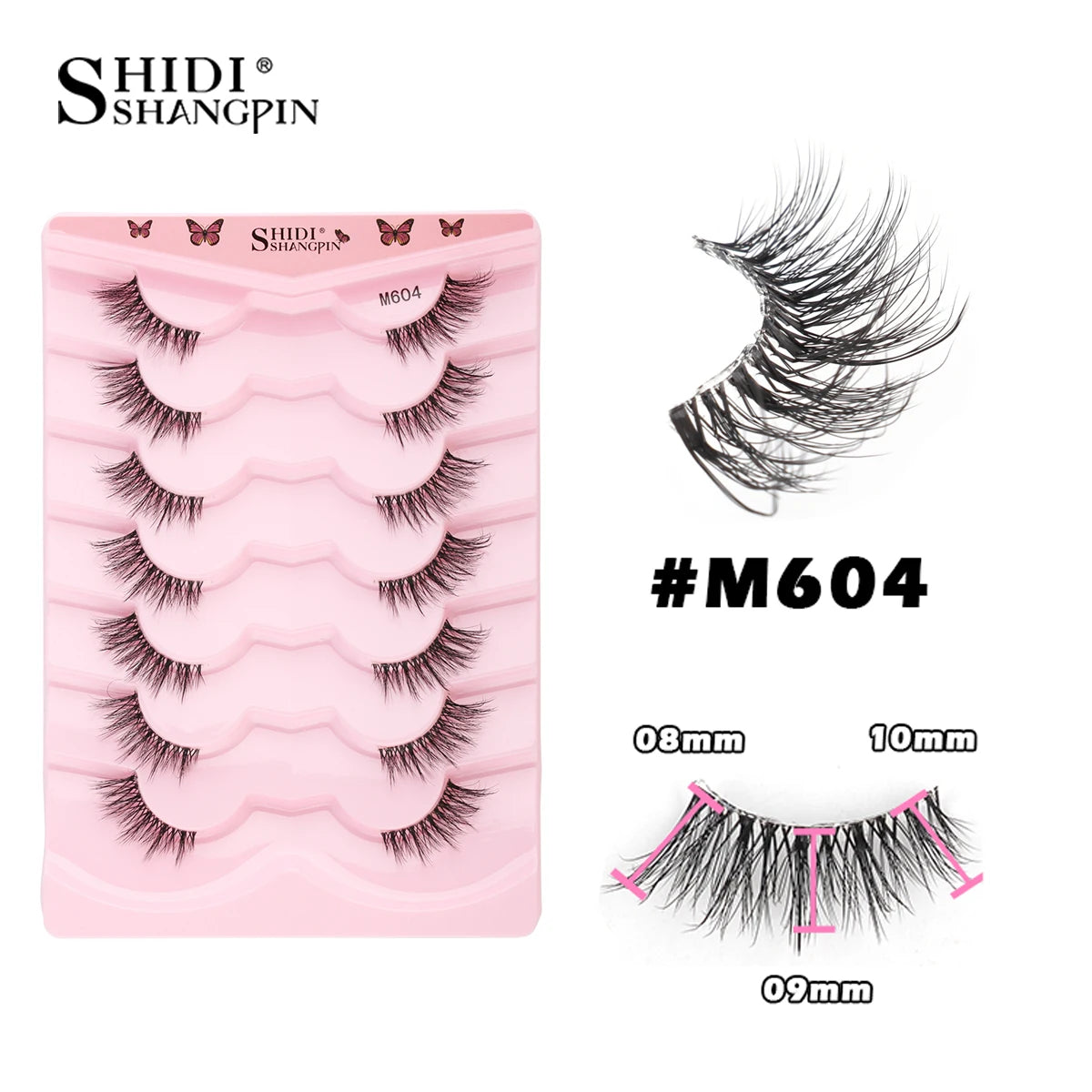 SHIDISHANGPIN 3D Half Cat Eye Lashes – Natural Winged Fox Faux Mink Eyelashes for Makeup