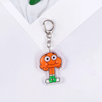 The Amazing World of Gumball Keychain — Cute Anime Acrylic Bag Charm & Backpack Pendant, Perfect Gift for Fans
