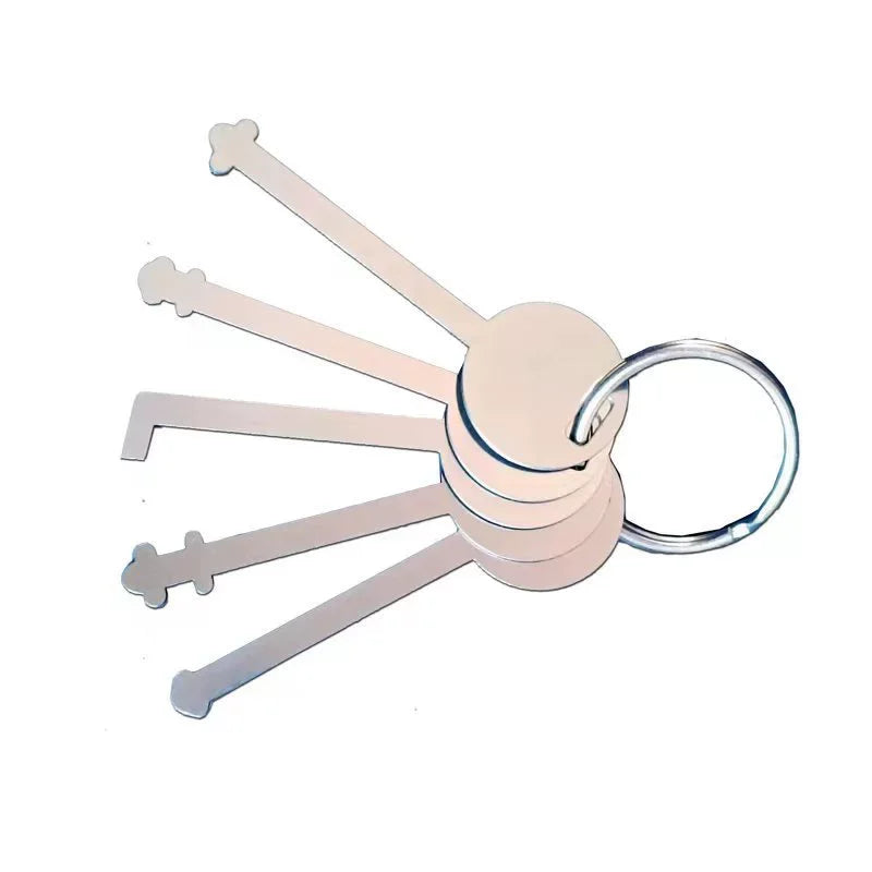 Stainless Steel Car Unlock & Repair Tool Set – Double-Sided Auto Key Replacement Accessories Kit