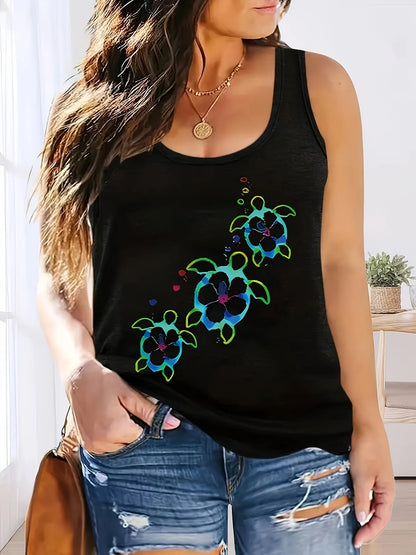 Women’s Summer Dream Catcher Printed Vest Top – Loose Fit Mesh Sleeveless Casual T-Shirt for Comfortable Wear