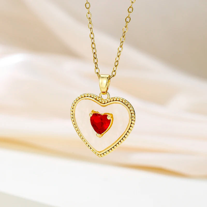 Heart Pendant Necklace - Elegant Hollow Design Jewelry Gift for Mother’s Day, Best Friends & Special Occasions