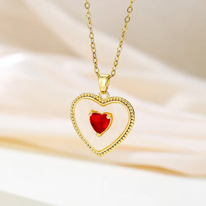 Heart Pendant Necklace - Elegant Hollow Design Jewelry Gift for Mother’s Day, Best Friends & Special Occasions