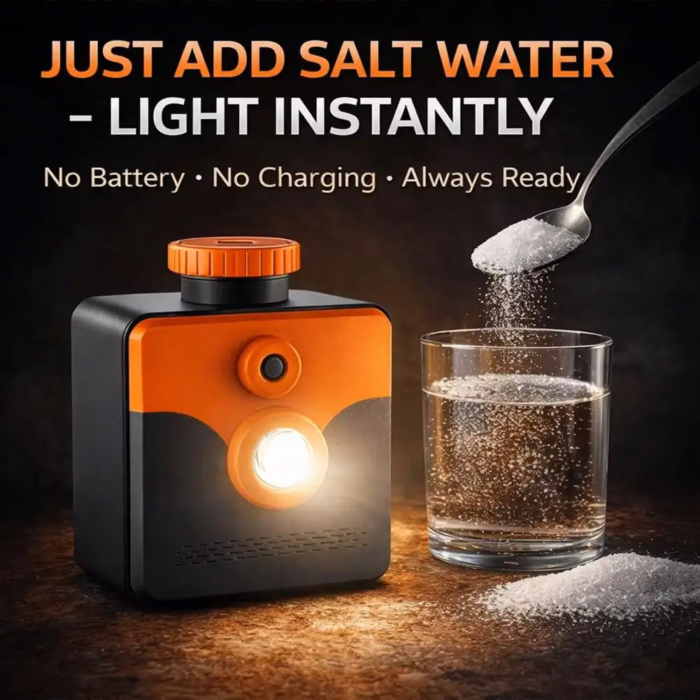 Portable Saltwater Emergency Lamp - High-Beam Flashlight for Hiking, Camping & Outdoor Exploration