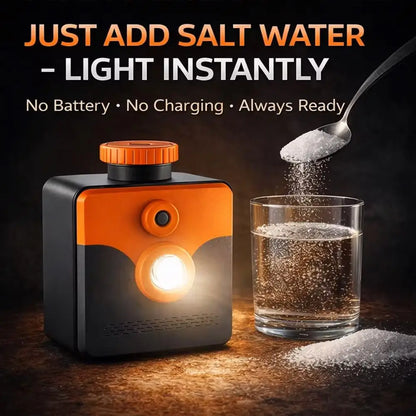 Portable Saltwater Emergency Lamp - High-Beam Flashlight for Hiking, Camping & Outdoor Exploration