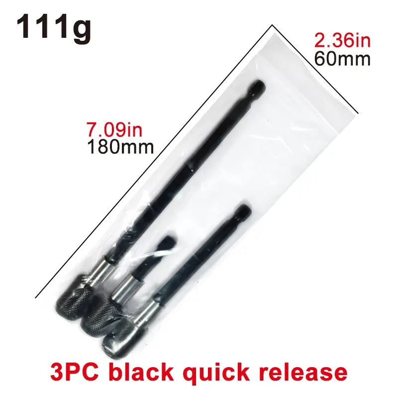3PC Hexagonal Quick Release Self-locking Extension Rod Set - Electric Drill Driver Screwdriver Extension Tools