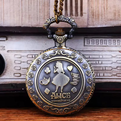 Cute Forest Series Quartz Pocket Watch Necklace - Trendy Pendant Gift for Girls and Holiday Accessories