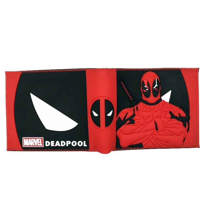 Marvel Comics Deadpool Wallet – PVC Short Purse with Coin Pocket for Men & Women