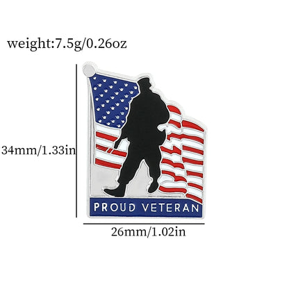 USA Flag Lapel Pin – Cute Coat of Arms & American Map Brooch, National Emblem Button Badge