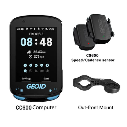 GEOID CC700/PRO Bike Computer - Wireless Color Screen Cycling Speedometer with ANT+, WiFi, IPX7 Waterproof & Odometer