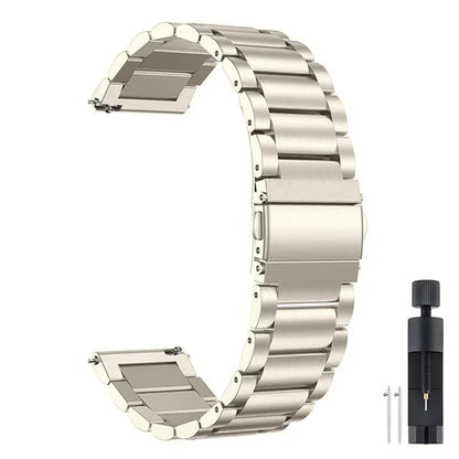 22mm/20mm Metal Watch Strap – Compatible with Garmin Vivoactive 3/4/5, Forerunner 245/645/745/965, Venu 2/3, SQ2 Music