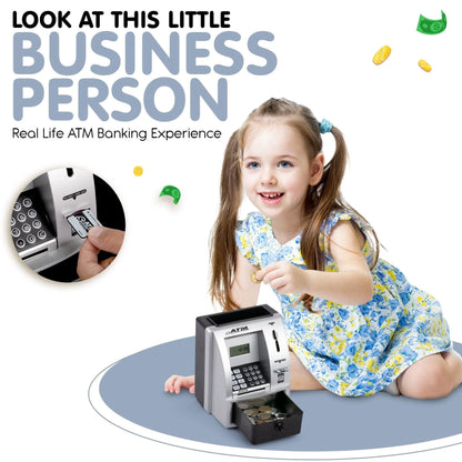 Kiddie Vault Smart Novelty ATM Piggy Bank – Teach Kids Money Management with this Mini ATM Marvel