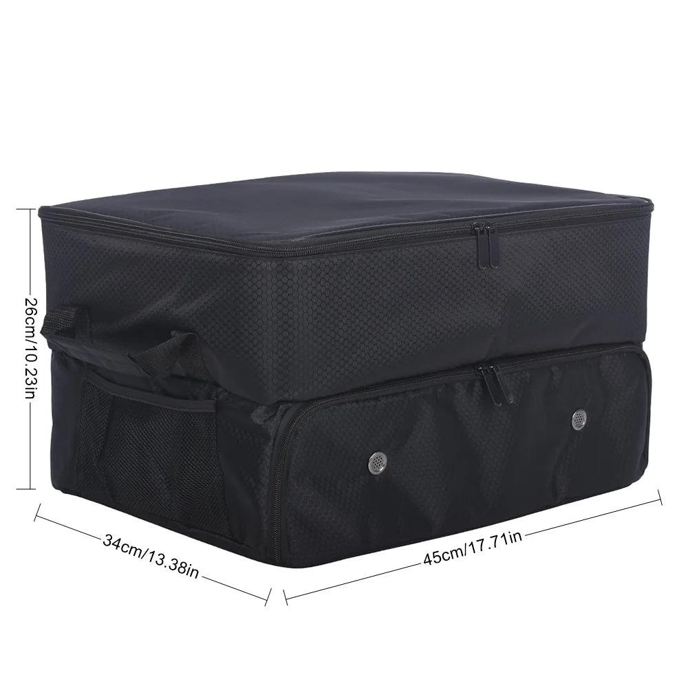 Golf Trunk Organizer – Waterproof Car Bag with Large Storage Box for Shoes, Balls, Tees, Clothes, Gloves & Accessories