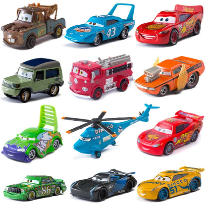 Disney Pixar Cars 3 Lightning McQueen & Mater Model Collection – 1:55 Diecast Alloy Car Toys for Children, Gift