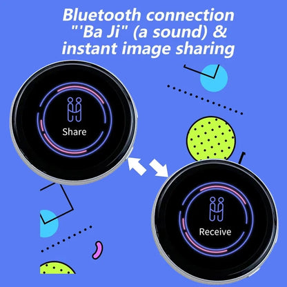Magnetic Smart E-Badge 1.85" HD Display - Anime Dynamic GIF, Photo & Video DIY Badge with Lanyard for Students & Fans