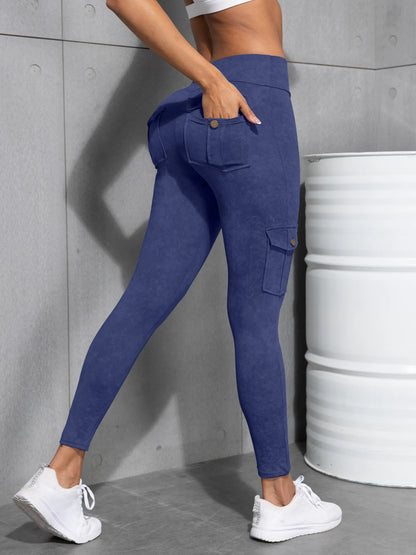 CHRLEISURE Women’s Seamless Yoga Pants – High-Waist Hip-Lifting Leggings with Pockets, Slim Elastic Gym & Fitness Wear
