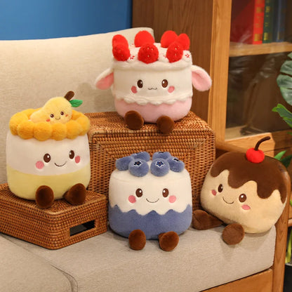 Cartoon Cake Plush Toy - Colorful Birthday Cake, Wedding Cake, Cookie, and Dessert Stuffed Doll for Cute Home Decor and Gifts