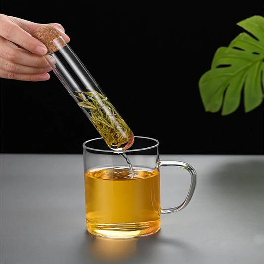 Glass Tea Infuser – Stylish Tea Strainer for Mug, Puer & Herb Tea Filter Accessory