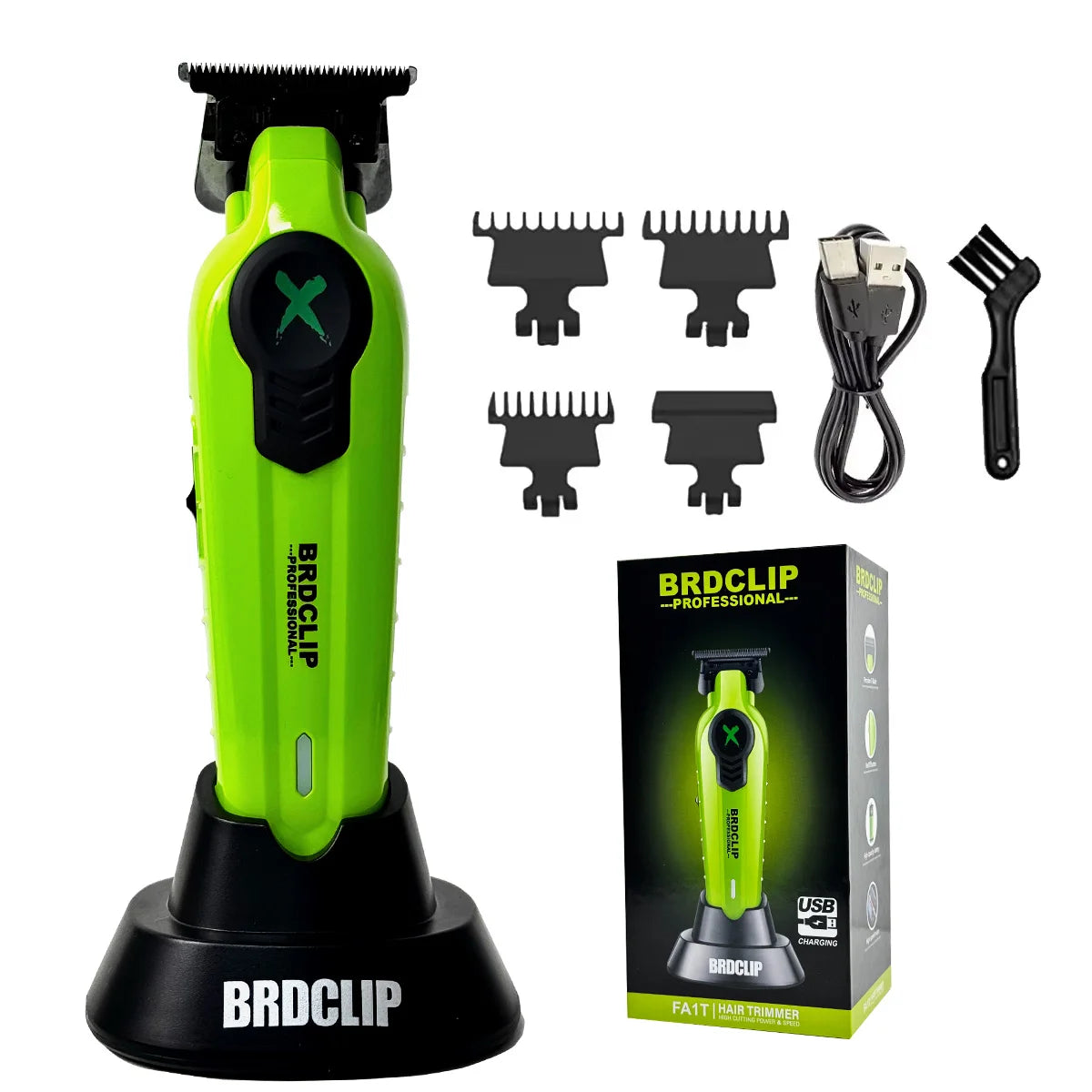 BRDCLIP X Series FA1T Professional Hair Trimmer – 7700RPM Electric Clipper with DLC Blade for Men & Barber Shop Use
