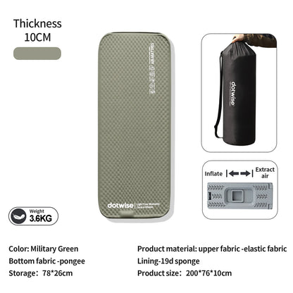 DOTWISE Self-Inflating Camping Mattress - 10cm Thick Portable Sleeping Pad for Single or Double Person Use