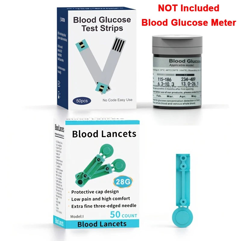 VivaChek Digital Blood Glucose Meter Kit - 5-Second Blood Sugar Testing with 50 Test Strips, Lancets and 5 Testing Modes