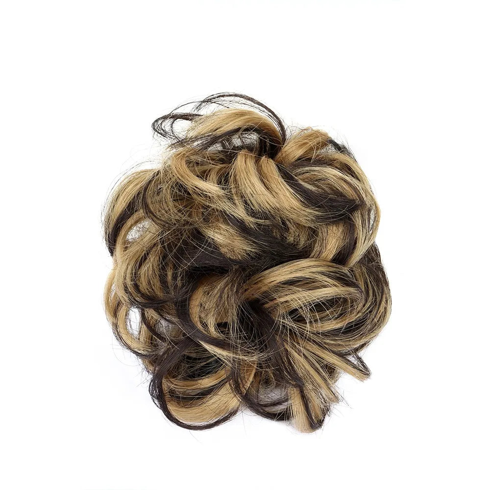 H&STAR Synthetic Messy Bun Hairpiece – Claw Clip-on Hair Extension, Natural Hair Color Chignon Updo Wig for Women