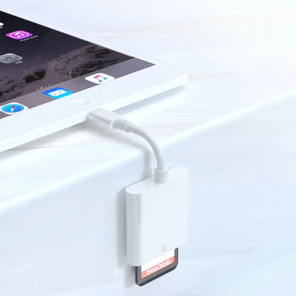 3-in-1 SD/TF Card Reader – USB-A OTG Adapter & Camera Converter for iPhone 14/13/12/11 Pro Max, XR, XS
