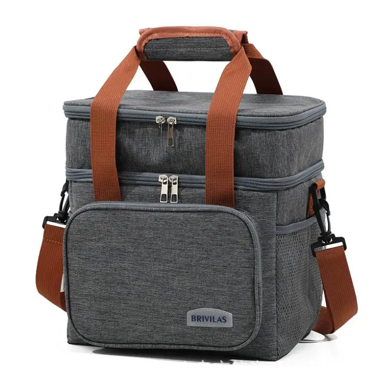 European and American Fashion Crossbody Lunch Insulation Bag - Thickened, Large Capacity Business Lunch Bag