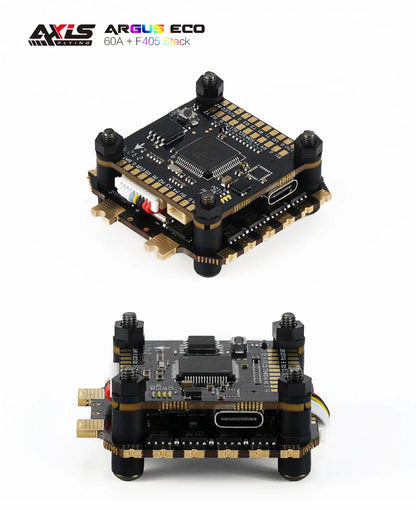 Axisflying Argus F405 Flight Controller Stack — 60A ESC 4–6S LiPo for FPV Freestyle Drones