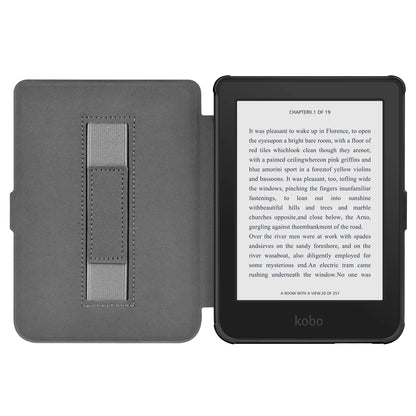 Case for Kobo Clara Colour BW 2024 & 2E – 6" Sleep/Wake Ebook Cover with Hand Strap Holder (N367/N365/N506)