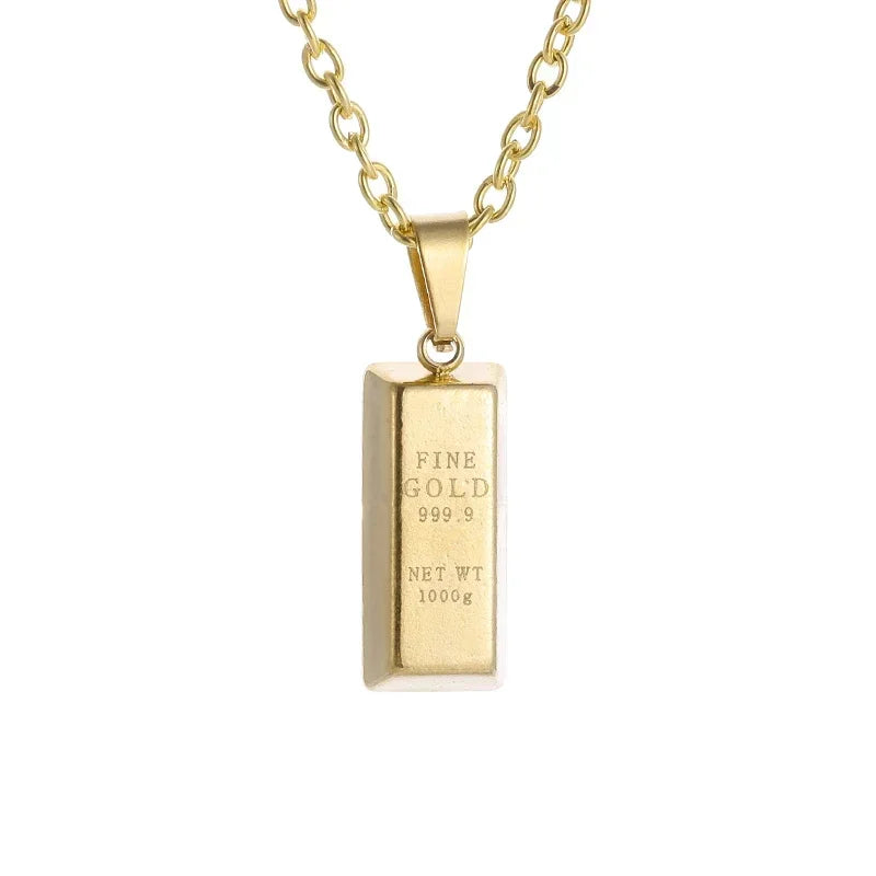 Stainless Steel $100 Bill Pendant Necklace for Men & Women – Fashion Lucky Wealth Jewelry Gift Necklace