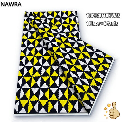 100% Cotton African Wax Print Fabric - High Quality Original Real Wax Ankara Batik Pagne Nigeria Style Sewing Fabric