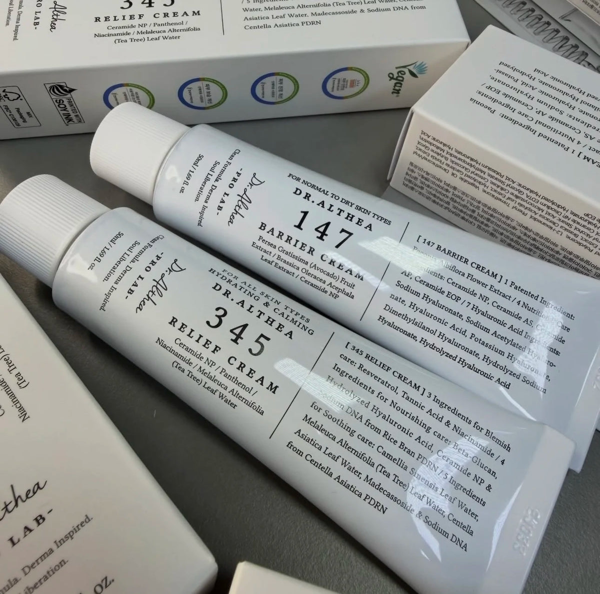 Dr.Althea 147 Barrier & 345 Relief Cream - Facial Moisturizer with Collagen, Centella Asiatica & Hyaluronic Acid