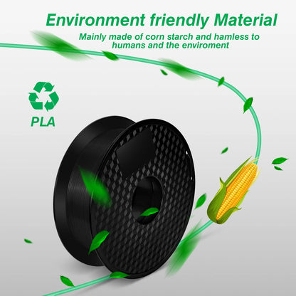 KINGROON 10KG PLA/ABS/PETG Filament 1.75mm – 10 Rolls Black, White, Gray for 3D Printing