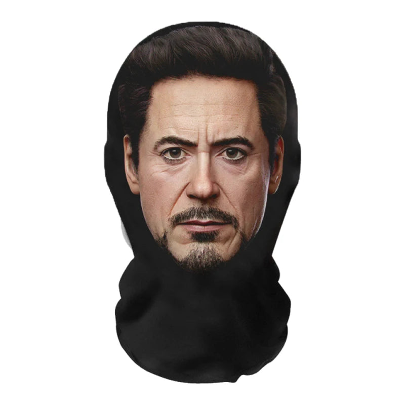 3D Printed Realistic Face Mask - Stretch Mesh Full Head Cosplay Balaclava for Role Play & Hip Hop Costume