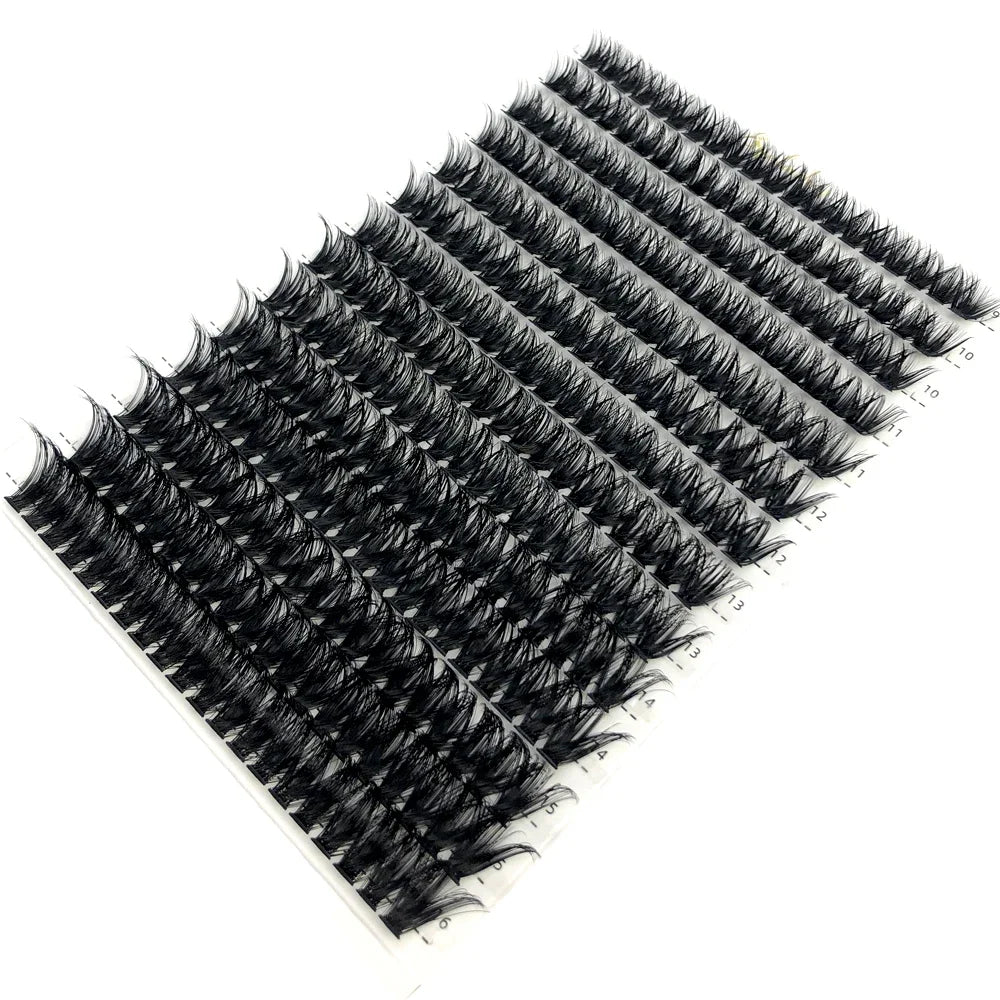 HBZGTLAD 280Pcs 3D Mink Eyelash Clusters Set – Handmade 10D 60D 80D Natural Style False Eyelashes Extension Bundle Pack
