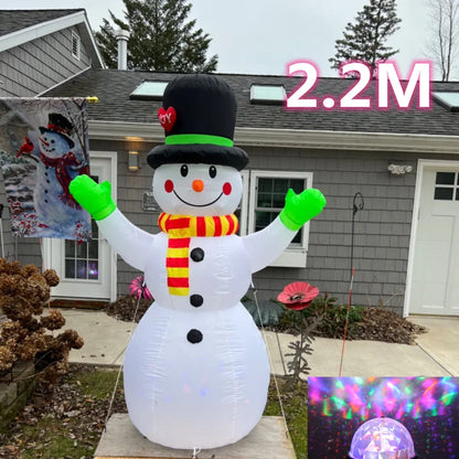 Christmas Inflatable Decoration – Glowing Snowman, Penguins & Santa Claus with Built-in LED for Indoor and Outdoor Xmas Party Yard