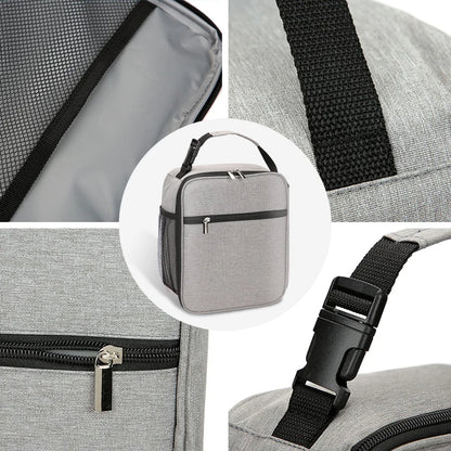 Portable Large Capacity Insulated Lunch Bag – Reusable Waterproof Oxford Cloth Cooler Bag for Men and Women