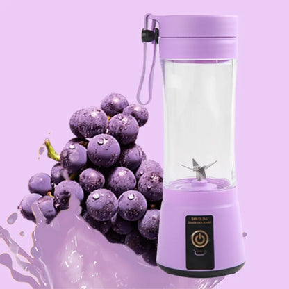 Blend n' Go: Portable USB Fruit Juice Blender – Your Summer Sipper with 6 Blades of Refreshment!
