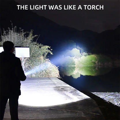 Mini High-Power LED Flashlight – 3-LED Telescopic Zoom Waterproof Camping Light with Side Lampshade