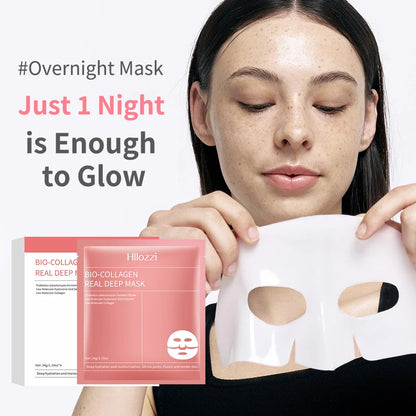 4PCS Collagen Sleeping Masks – Hydrating, Moisturizing & Whitening for Smooth, Translucent Skin