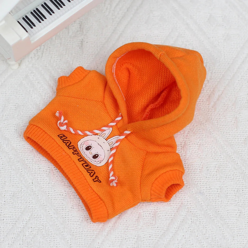 17cm Labubu Clothes - Heart-Beating Sweatshirt for Macaron Labubu Dolls