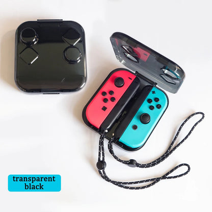 Nintendo Switch Joy-Con Mini Storage Case – Transparent PC Box with Wristband & Silicone Cover for Zelda OLED
