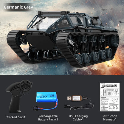 JJRC C8812 LED Tracked Tank RC Car — Full-Scale Simulation Model, Drift Remote Control Off-Road Vehicle Toy for Boys Gift