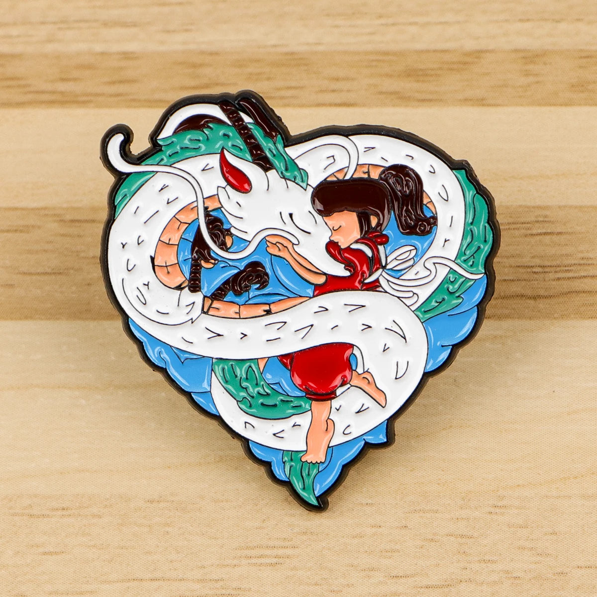 2-Piece Cool Dragon Enamel Pin Set - Cartoon Anime Lapel Brooches for Coats, Fashion Accessories and Gifts for Friends